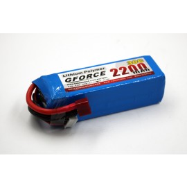GForce 30C 2200mAh 4S 14.8V LiPO (T-Connector)