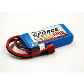 GForce 30C 1300mAh 2S 7.4V LiPO (T-Connector)