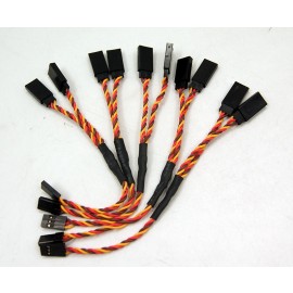 5pcs Universal Servo Y-Harness Heavy Duty 22AWG Twisted Wire 6in
