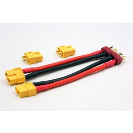 2pcs T-Connector Male to XT60 Female Conversion Wire