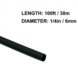 1/4in Heat Shrink Tubing 100ft (2:1 Shrink Ratio)