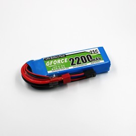 GForce 25C 2200mAh 2S 6.6V LiFe RX Pack
