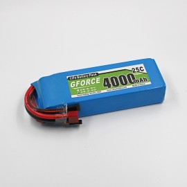 GForce 25C 4000mAh 3S 9.9V LiFe ECU Battery (T-Connector)