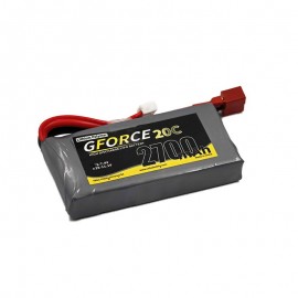 GForce 20C 2700mAh 2S 7.4V LiPO for WLToys 12423 and 12428 (T-Connector)