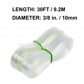 3/8in Clear Heat Shrink Tubing 30ft (2:1 Shrink Ratio)