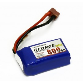 GForce 30C 800mAh 3S 11.1V LiPO (T-Connector)