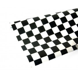 Neucover Iron-On Model Airplane Covering - 2in Black/White Squares