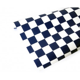 Neucover Iron-On Model Airplane Covering - 1 1/4in Blue/White Squares