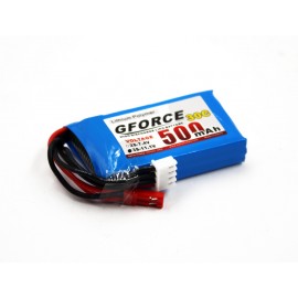 GForce 30C 500mAh 3S 11.1V LiPO (JST Connector)