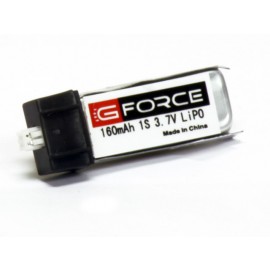 GForce 30C 160mAh 1S 3.7V LiPO (mSR Replacement)