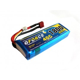 DISC GForce 40C 1800mAh 3S 11.1V LiPO (T-connector)