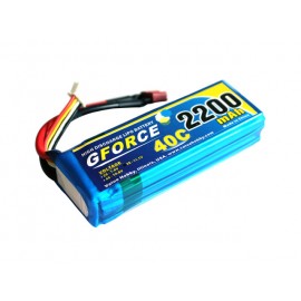 GForce 40C 2200mAh 3S 11.1V LiPO (T-Connector)