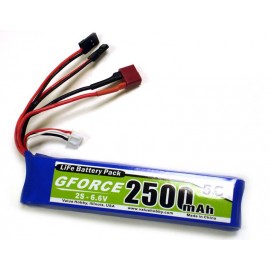 GForce 5C 2500mAh 2S 6.6V LiFe RX Pack