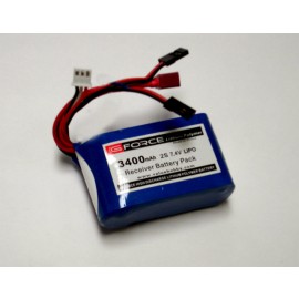 GForce 6C 3400mAh 2S 7.4V LiPO Receiver RX Pack