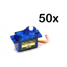 Towerpro SG90 Analog Plastic Gear Micro Servo (50 Bulk Pack)