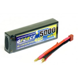 GForce 40C 5000mAh 2S Car LiPO Pack (Hard Case) (T-connector)